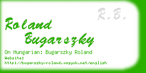 roland bugarszky business card